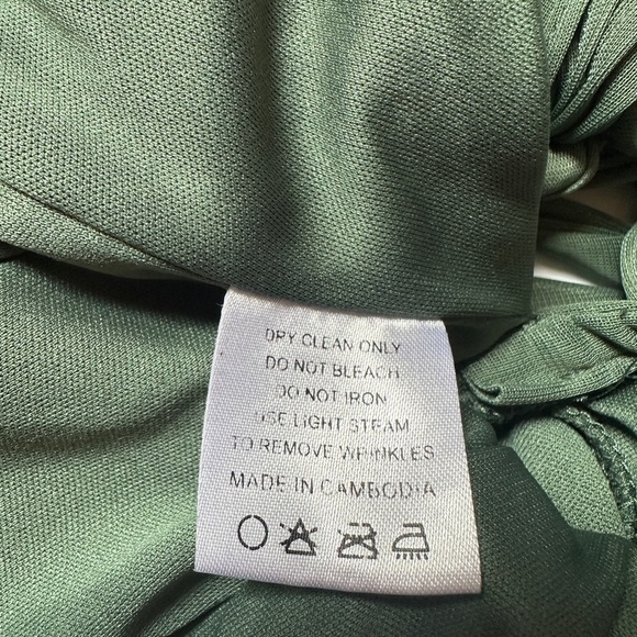 Azazie Sheath Bow Chiffon Dress | Sz A2 | Straight Neckline | ruched body - Picture 4 of 10